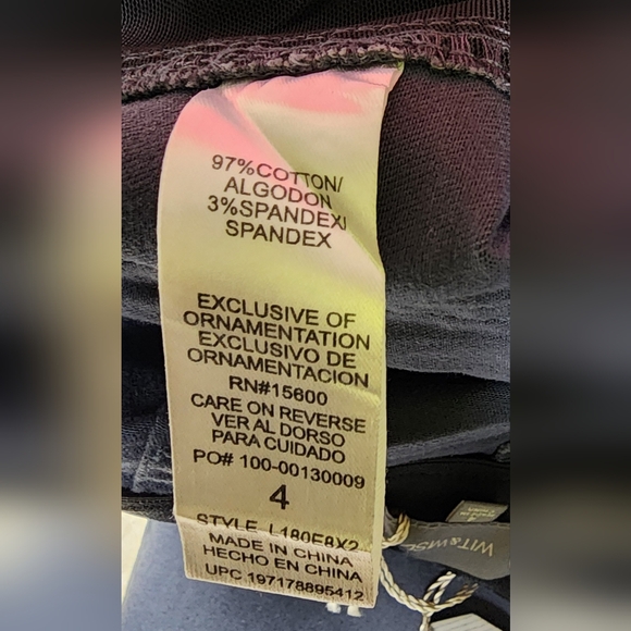 Wit & Wisdom Ab Solution Pants High Rise Wide Leg Front Seam Color Orion Blue 4 - Picture 10 of 10